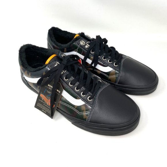 💖MEGA SALE💖VANS MTE Old Skool Women's Black Camo Khaki Sneakers VN0A348F2TI - Picture 3 of 10